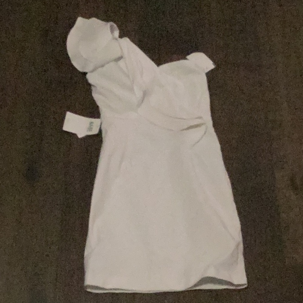 White One-Shoulder Mini Dress